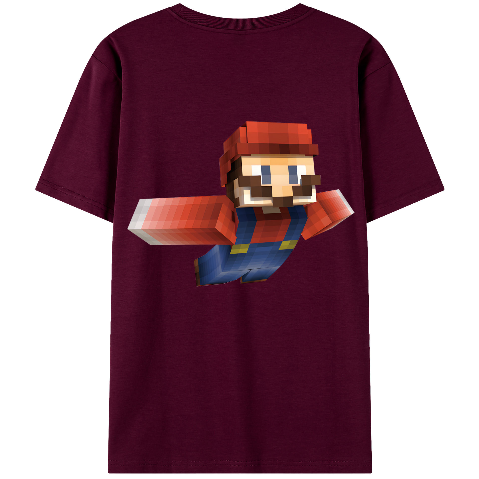 （画像用） マインクラフト ブロックの世界 Minecraft MC Block world レディース半袖Tシャツ(バックプリント)